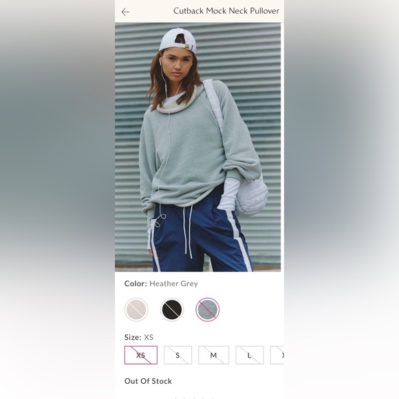 Free People Movement ~ Cutback Mock Neck Pullover ~ XS ~ NWT - Picture 13 of 15